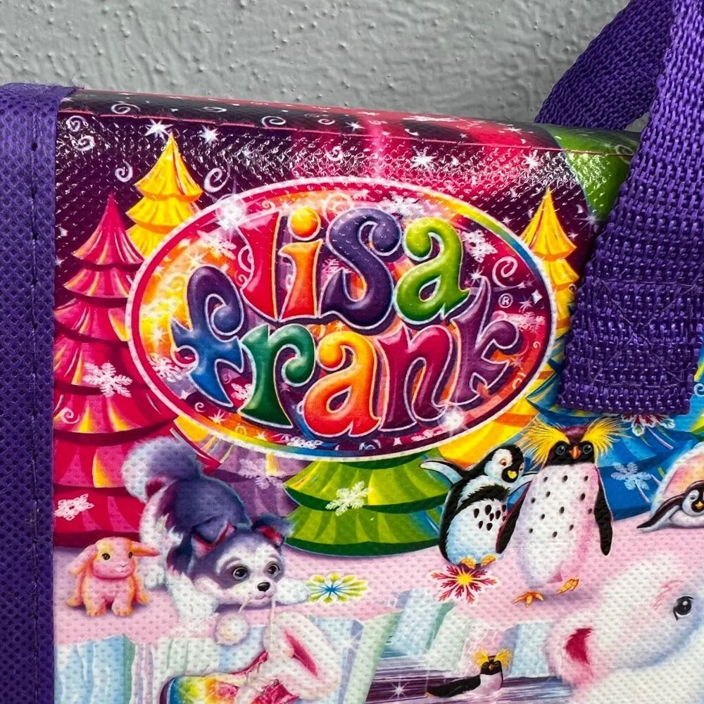 Lisa Frank Tikanni Husky Trifold Portfolio Folder Carrying Case Penguin Dolphin